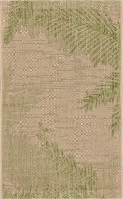 Home Decor Indoor/Outdoor Accent Rug Touch Of Palm Accent Rug - Beige | Pea - 7'9" X 9'5"